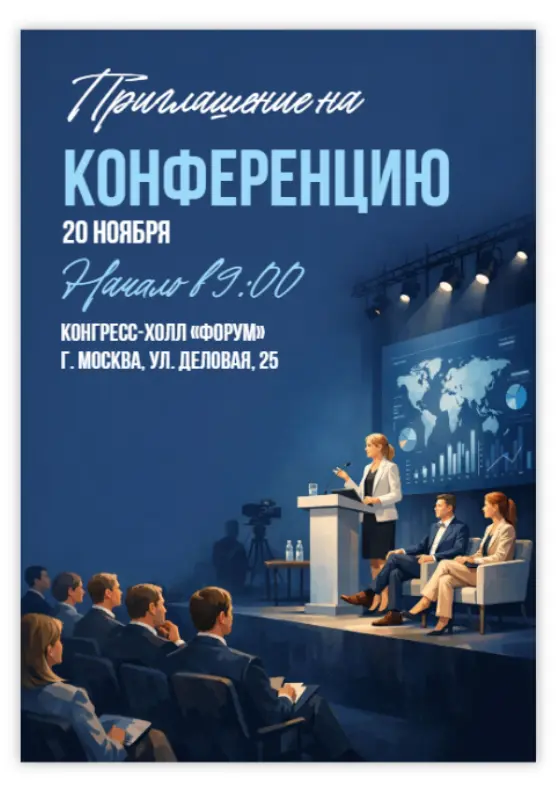 Красивое приглашение на конференцию