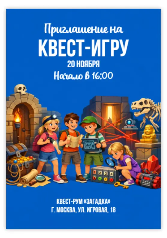 Приглашение на квест-игру