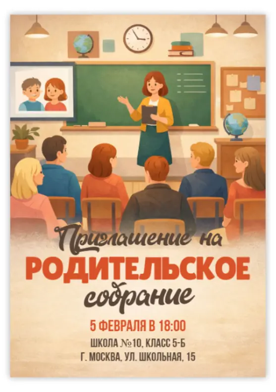 Приглашение на родительское собрание