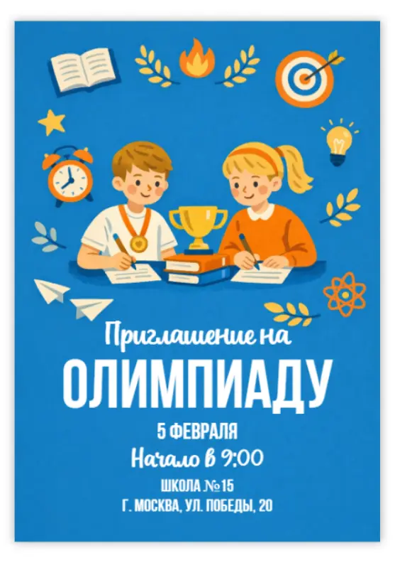 Пригласительное на олимпиаду